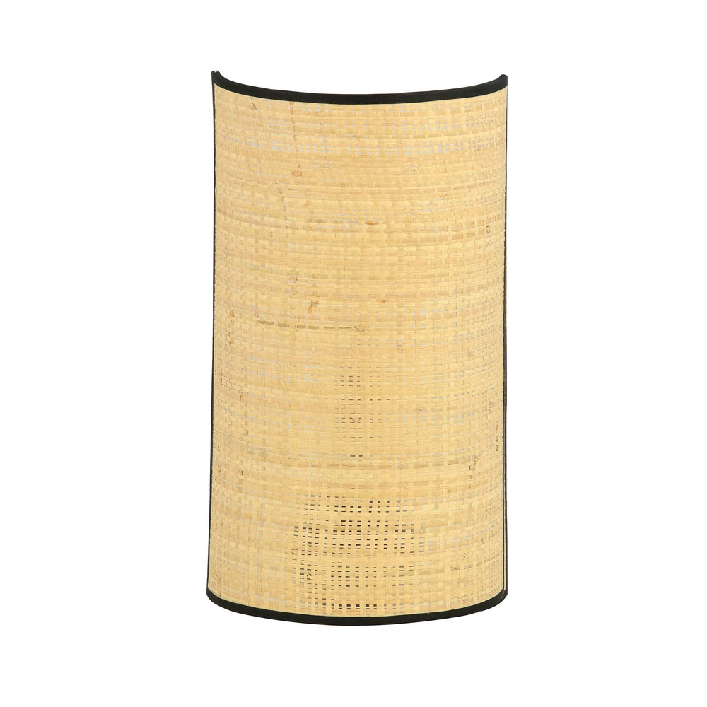 Applique Aston, hauteur 32 cm, aspect rotin pour couloir et escalier