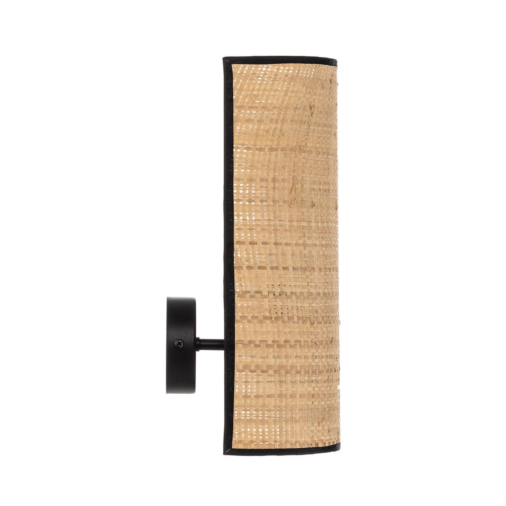 Applique Aston, hauteur 32 cm, aspect rotin pour couloir et escalier