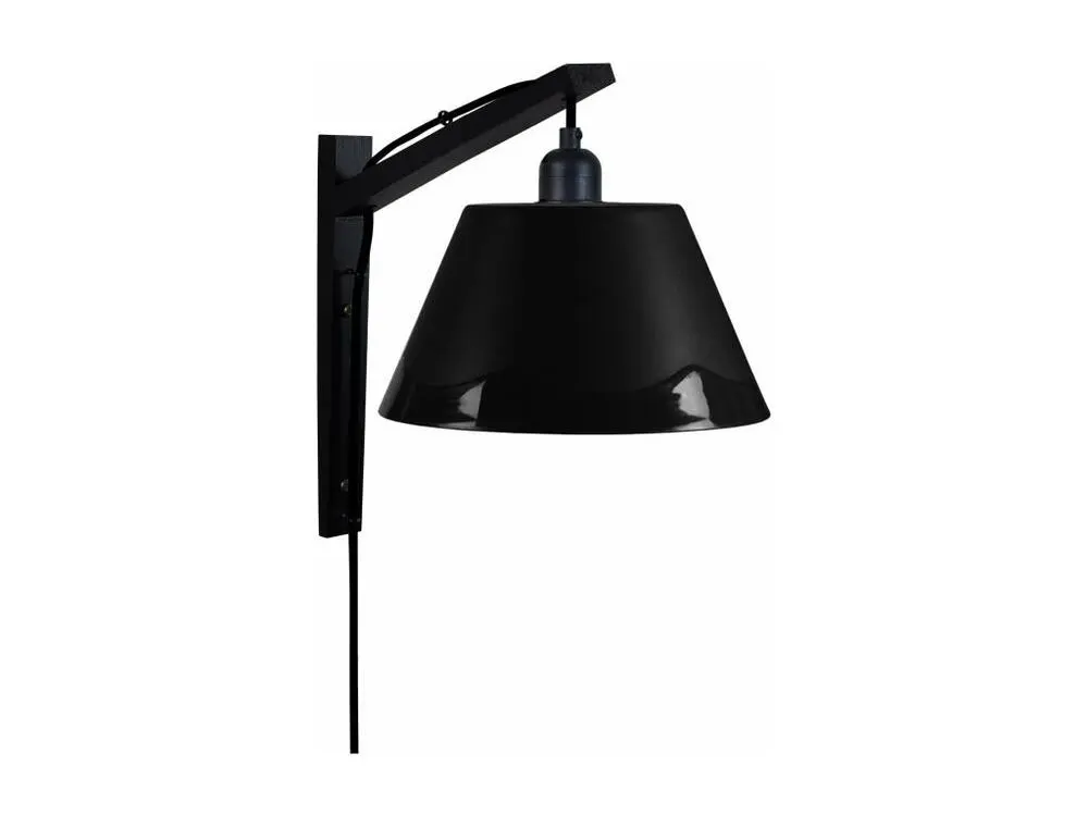 Applique bois noiré,noir 30cm. pour couloir et escalier