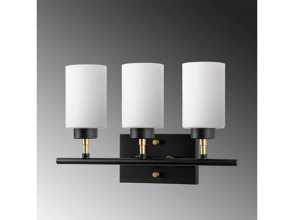 Applique à bras Applique Murale Interieur, Lampe Murale Industrielle Bois, Noir 46x15x28 Cm