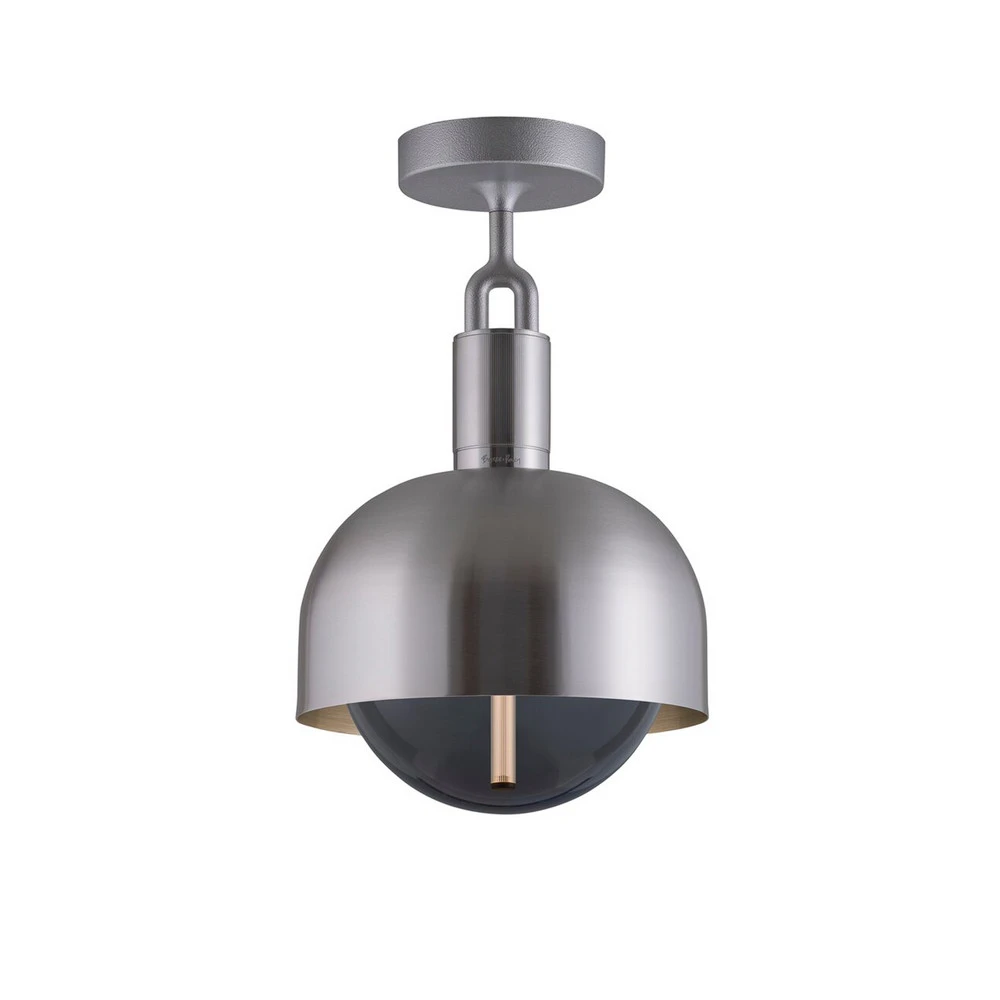 Applique à bras Buster + Punch Forked plafond acier/fumée Ø 25cm