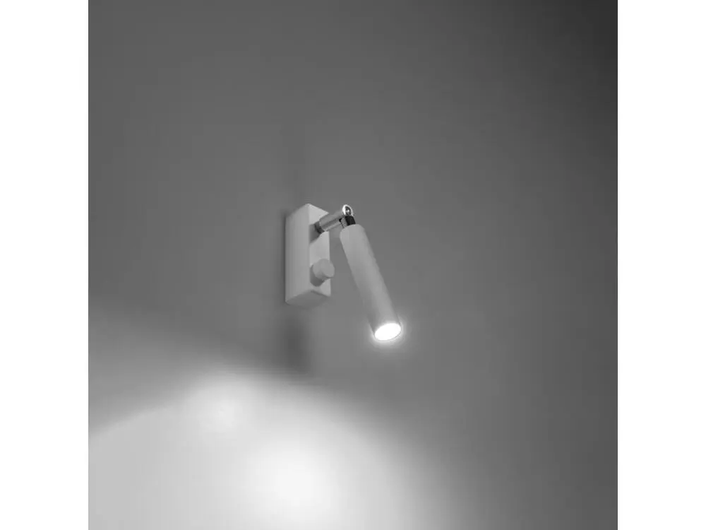 Applique contemporain en acier - 1 sources lumineuses - L.3 x H.20 cm - blanc