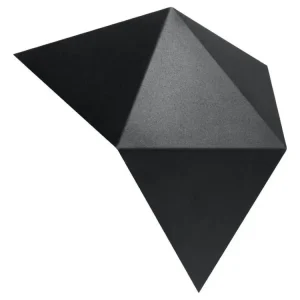 Applique contemporain en acier - 2 sources lumineuses - L.27 x H.25 cm - noir