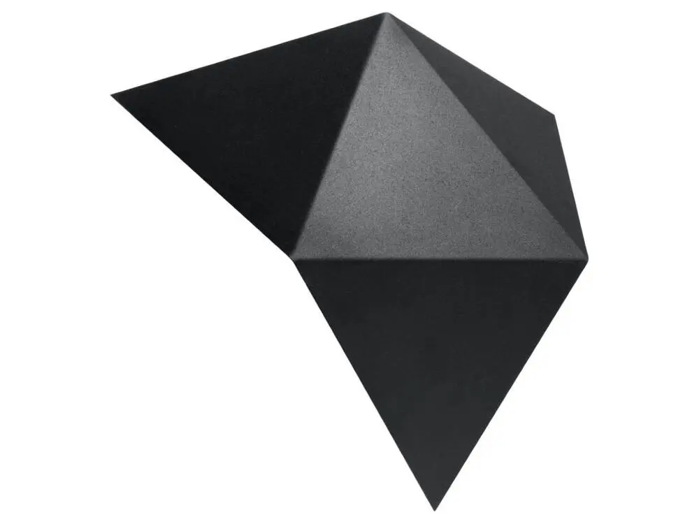 Applique contemporain en acier - 2 sources lumineuses - L.27 x H.25 cm - noir