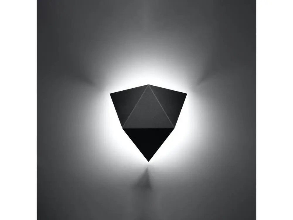 Applique contemporain en acier - 2 sources lumineuses - L.27 x H.25 cm - noir