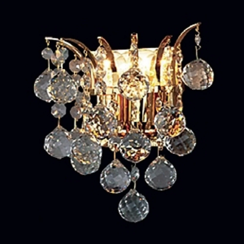 Applique cristal dorée LENNARDA pour miroir de salle de bain