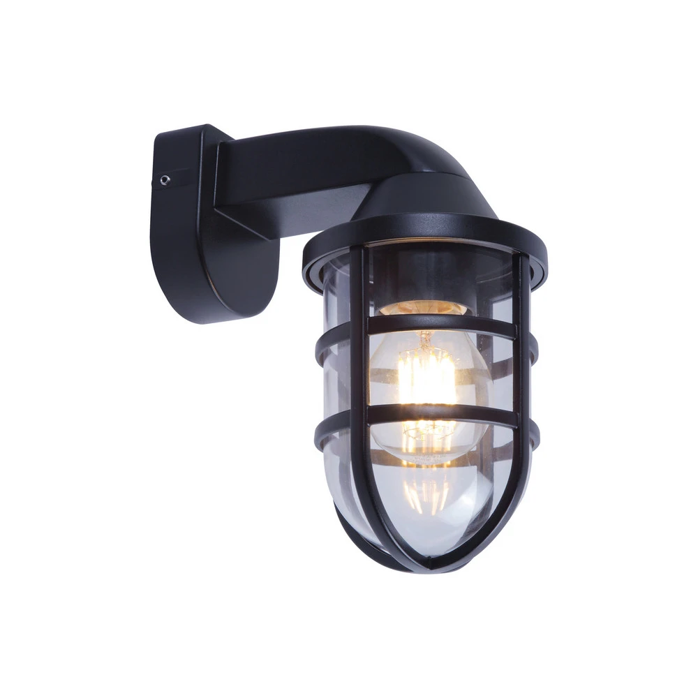 Applique d'extérieur Cap, noir, hauteur 21,5 cm avec bras réglable