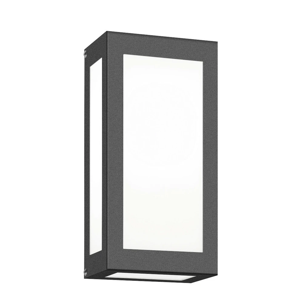 Applique d'extérieur LED Aqua Rain, anthracite en verre opalin
