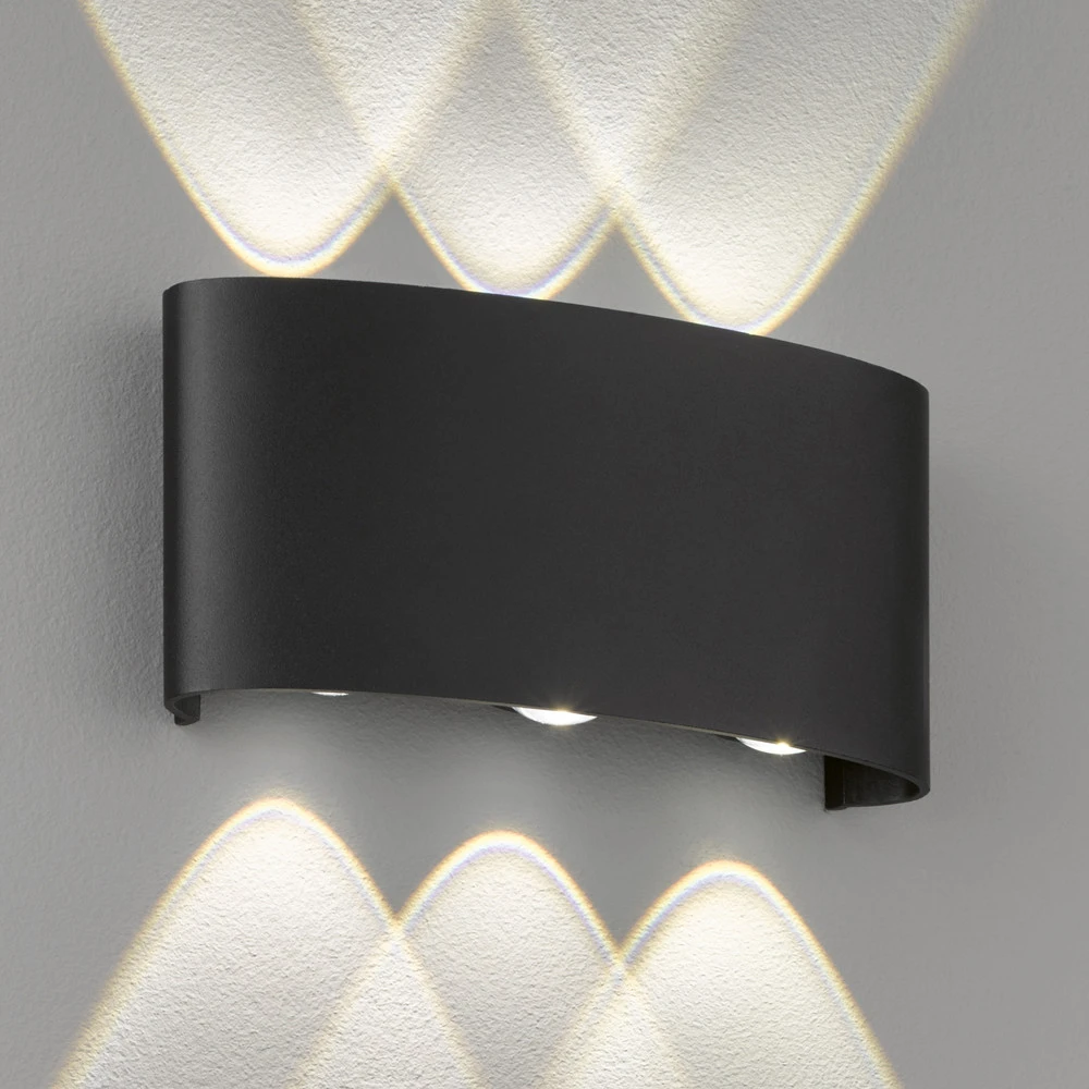 Applique d'extérieur LED Berlin à six lampes avec bras réglable