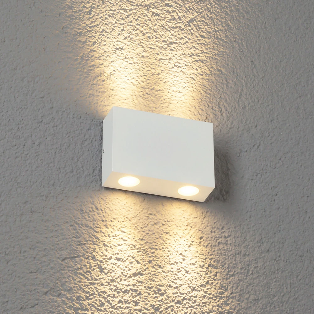 Applique encastrable Applique d'extérieur LED Henor à 4 lampes blanc