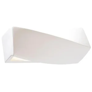 Applique encastrable Applique récent en céramique, verre - 1 sources lumineuses - L.35 x H.12 cm - blanc