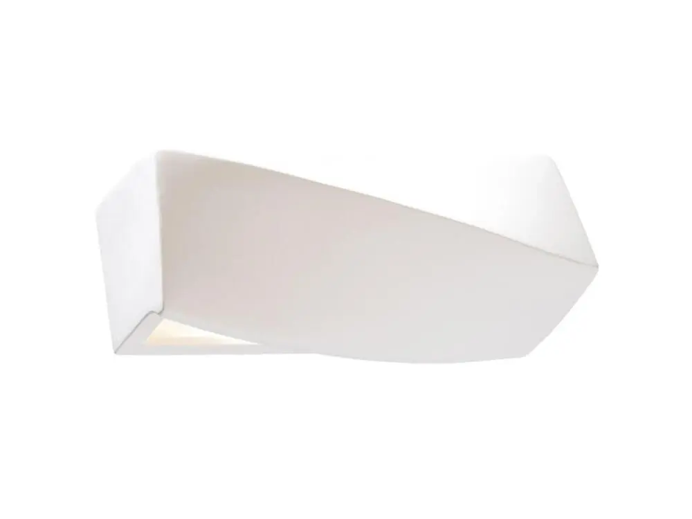Applique encastrable Applique récent en céramique, verre - 1 sources lumineuses - L.35 x H.12 cm - blanc