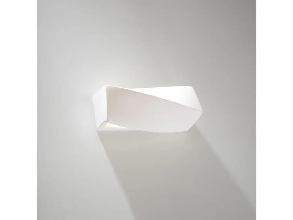 Applique encastrable Applique récent en céramique, verre - 1 sources lumineuses - L.35 x H.12 cm - blanc