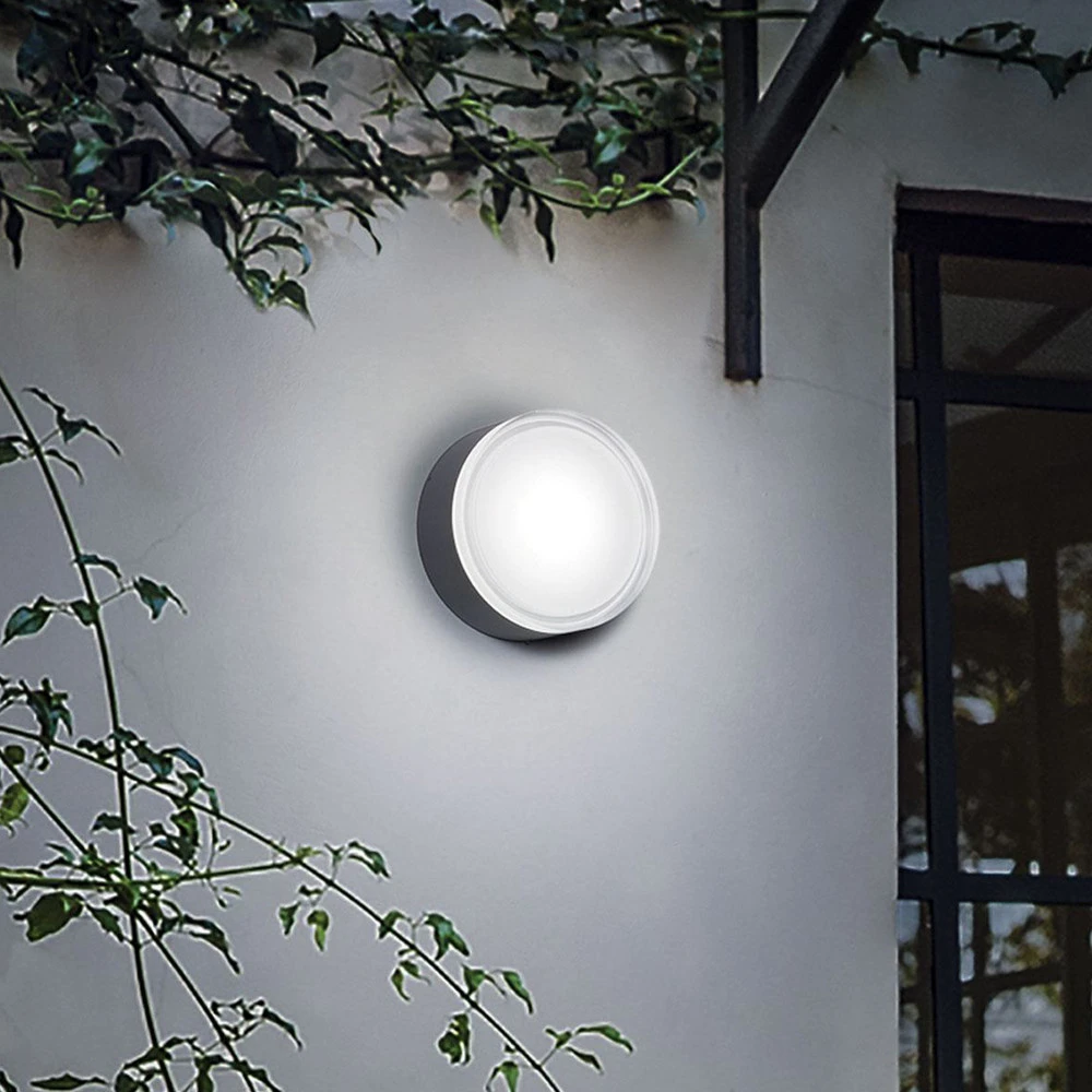 Applique encastrable Ideal Lux applique d'extérieur Urano anthracite aluminium Ø 16 cm