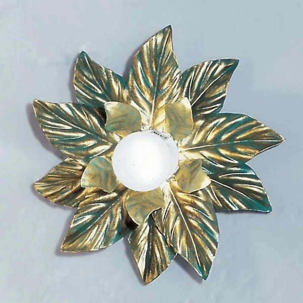 Applique Fleuria en métal, vert authentique pour salle de bain IP44