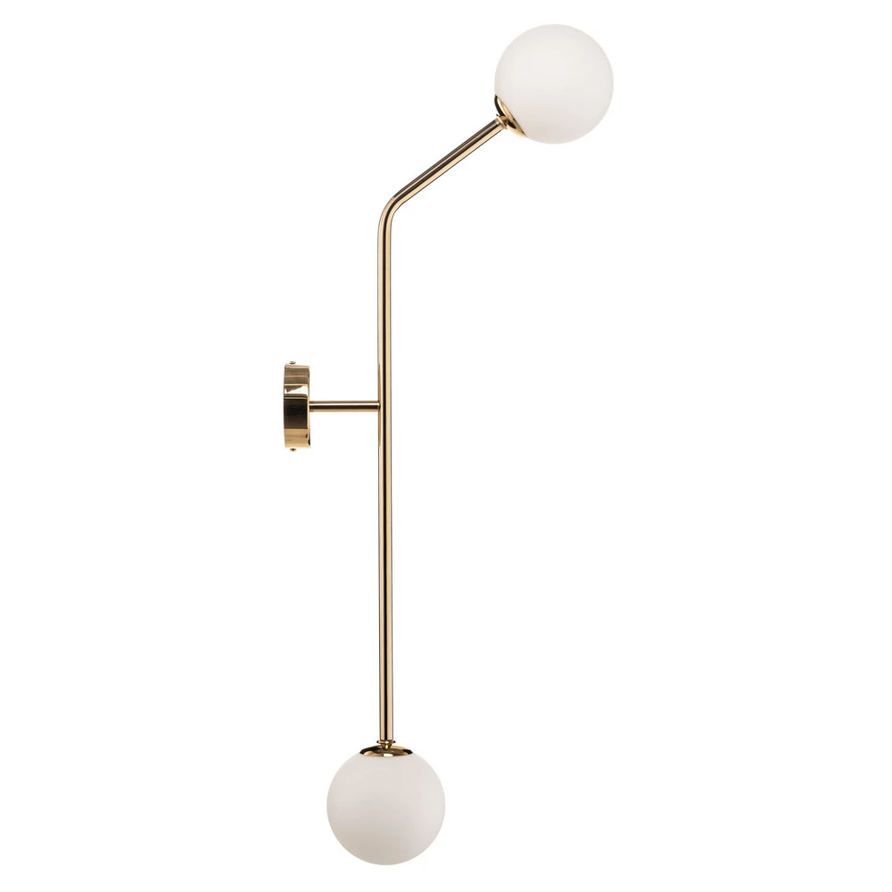 Applique Intègre, 2 lampes, dorée, verticale