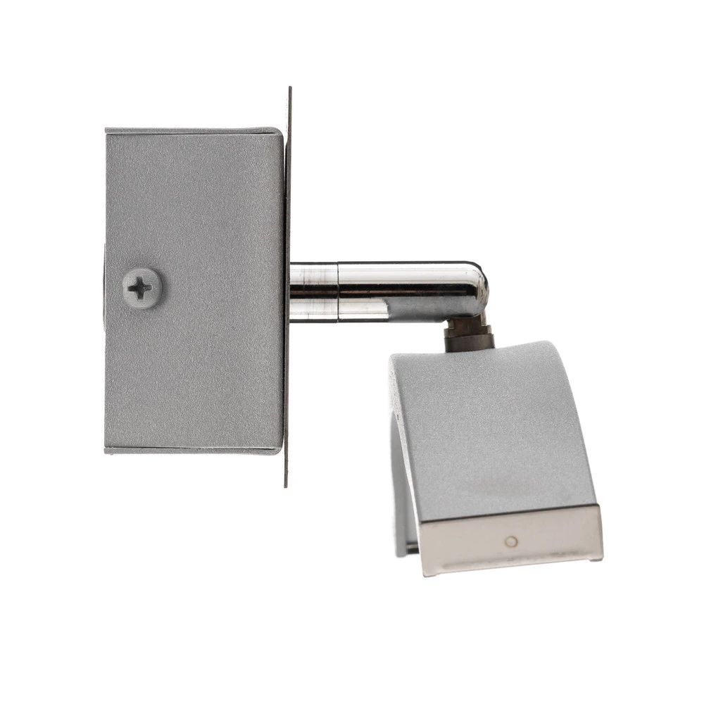 Applique LED arquée Largo, finition en aluminium en verre opalin