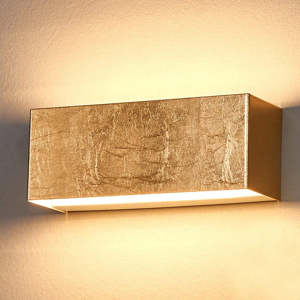 Applique LED dorée Quentin, 23 cm avec bras réglable