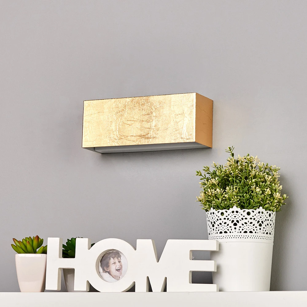 Applique LED dorée Quentin, 23 cm avec bras réglable