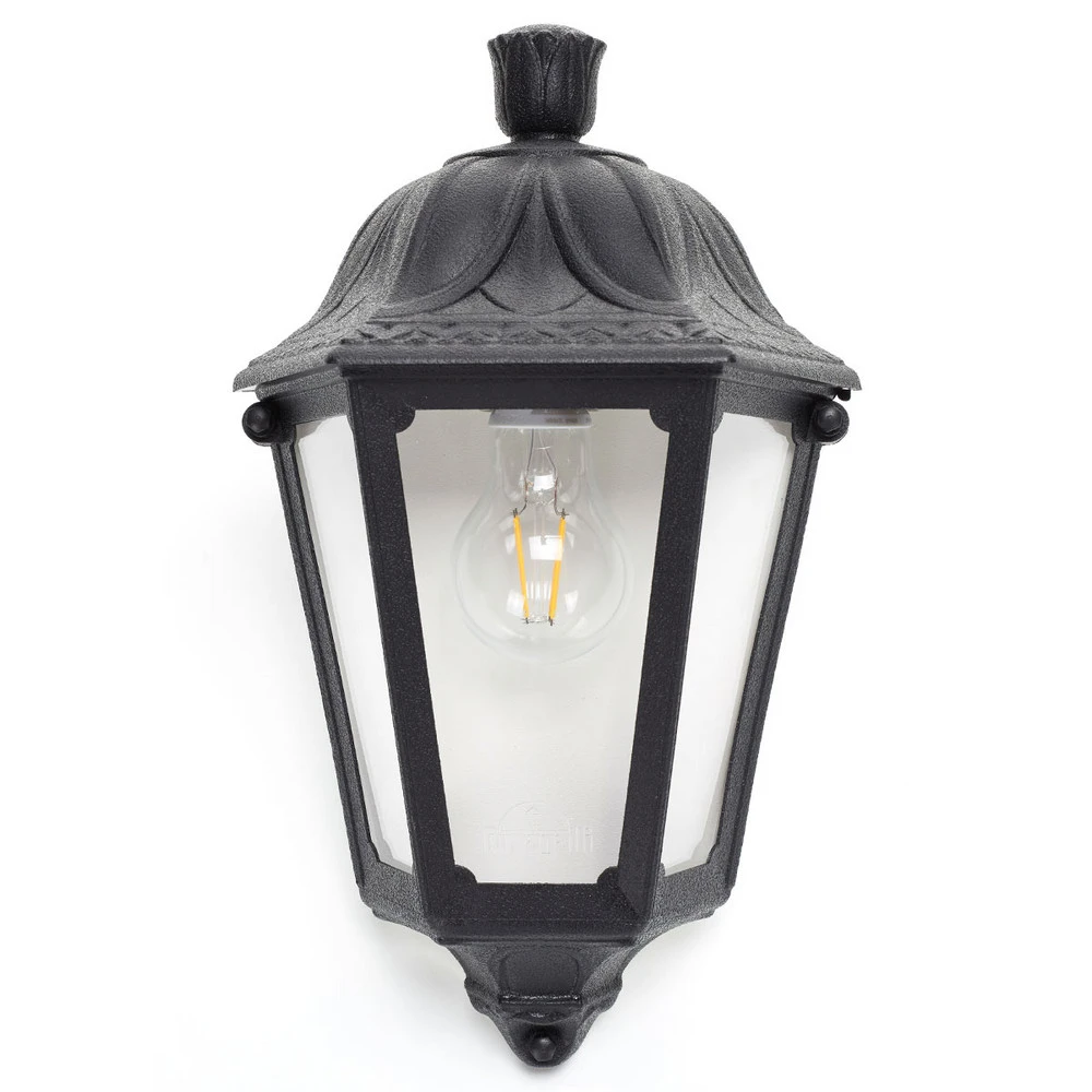 Applique LED Iesse noire, contrarie eau de mer
