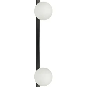 Applique à LED intégrée Applique murale en métal noir à 2 lumières ISABELLA