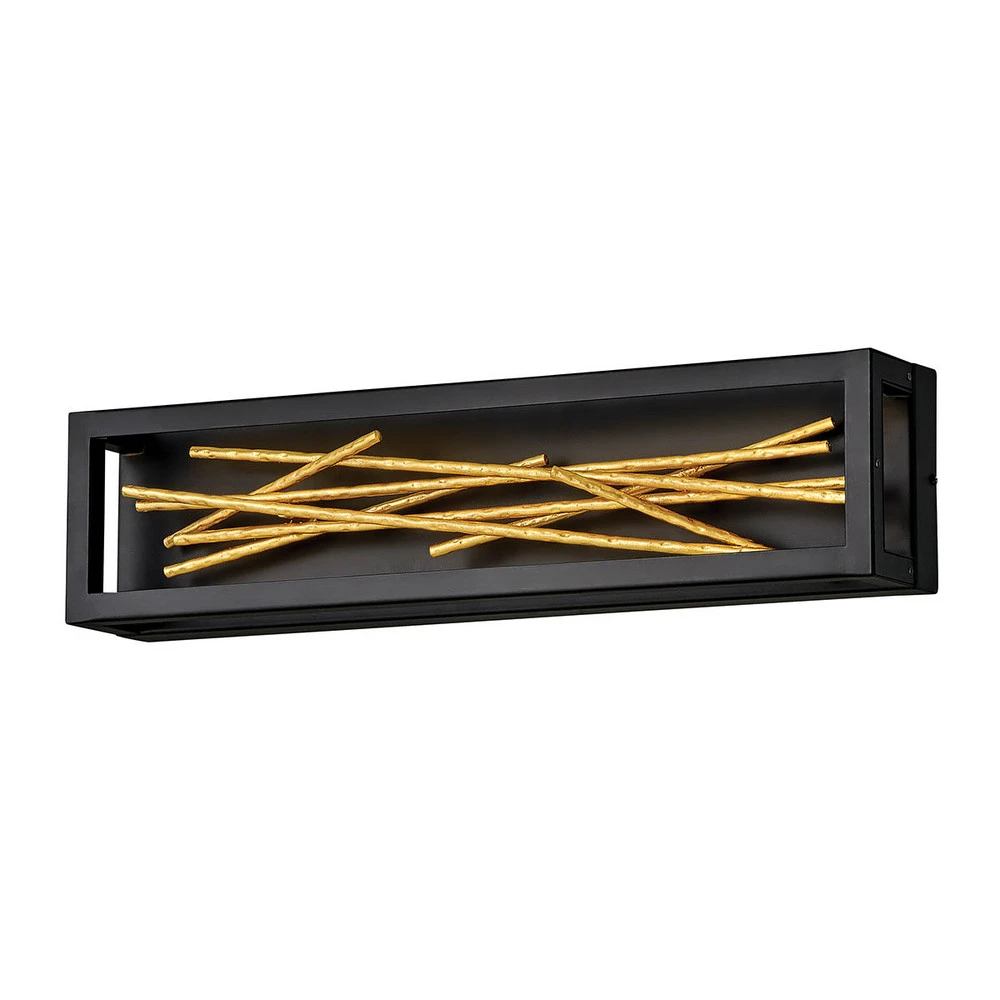 Applique LED Styx, noire, 3 000 K 15 x 61 cm pour éclairage de lecture