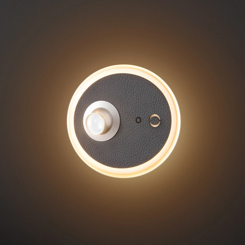 Applique LED Zoom, spot, port USB, cuivre noir en verre opalin