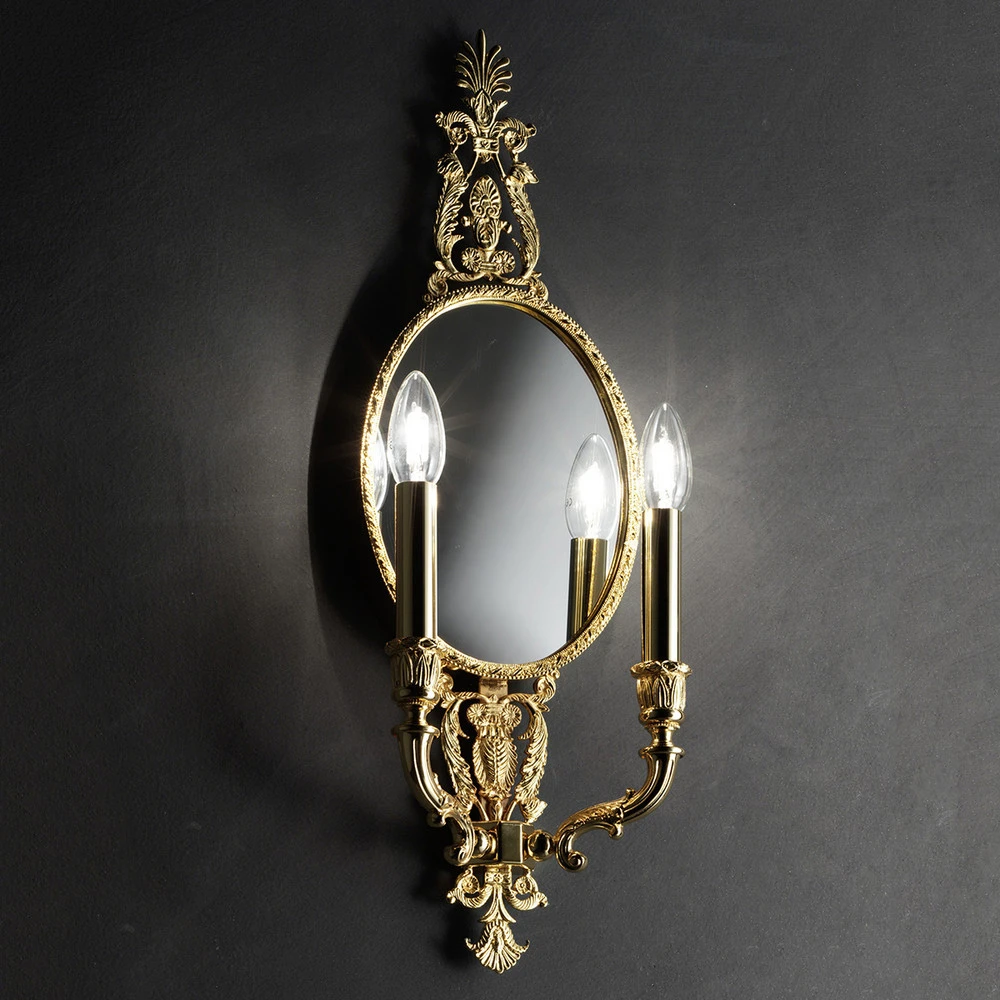 Applique Majesta à 2 lampes dotée d’un miroir pour miroir de salle de bain