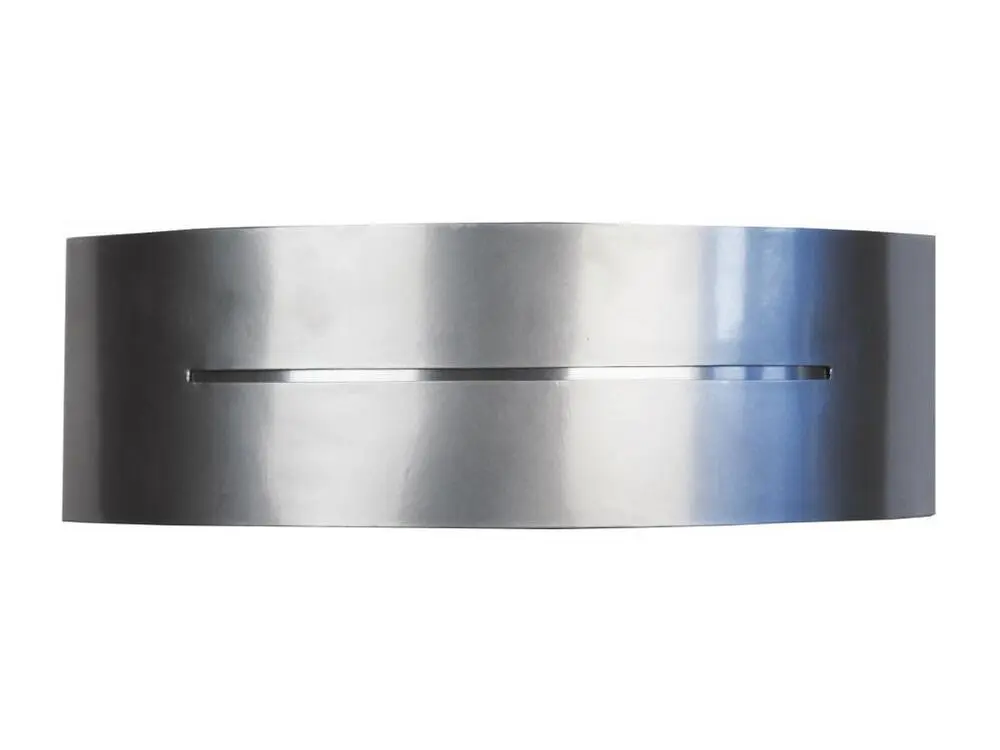 Applique métal aluminium 12,5cm. en verre opalin