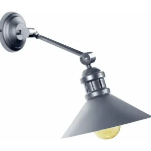 Applique métal aluminium, 40cm. avec ampoule LED incluse