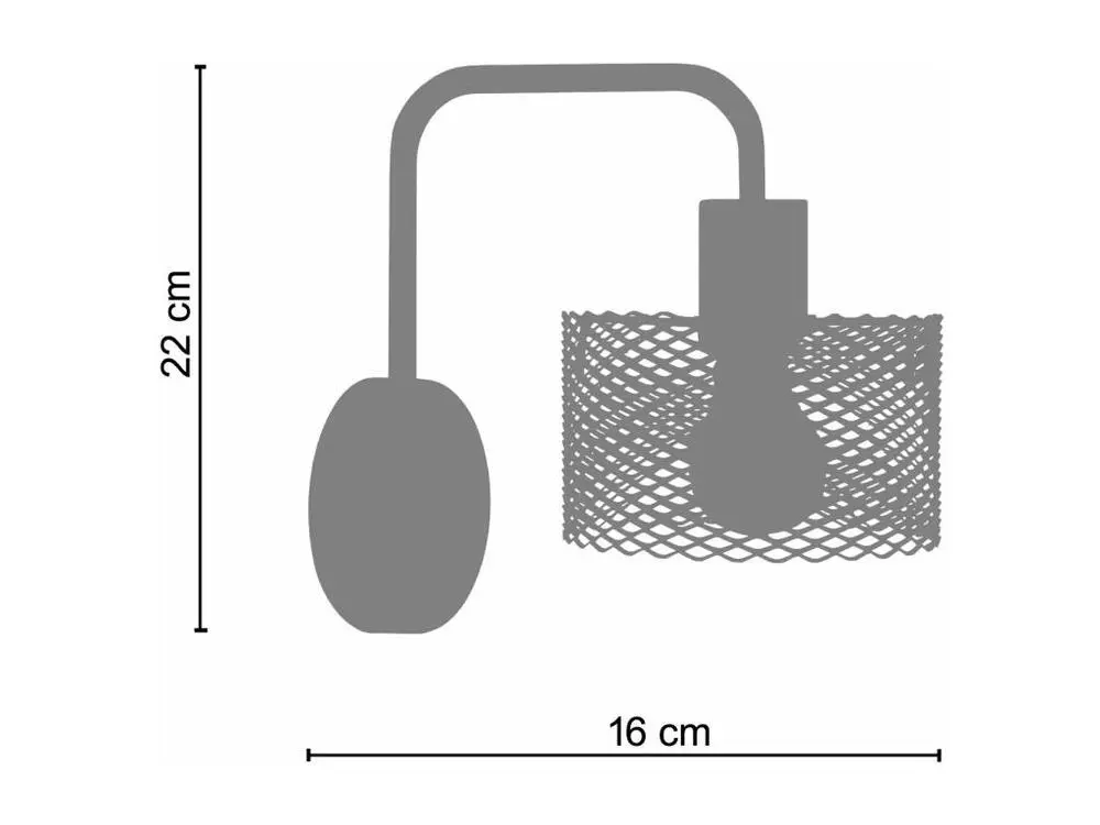 Applique métal blanche 22 cm. Dimensions : 15 x 30 cm