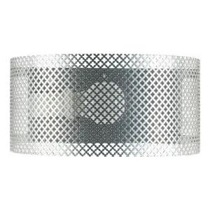 Applique métal perforée aluminium 11 cm. Style moderne