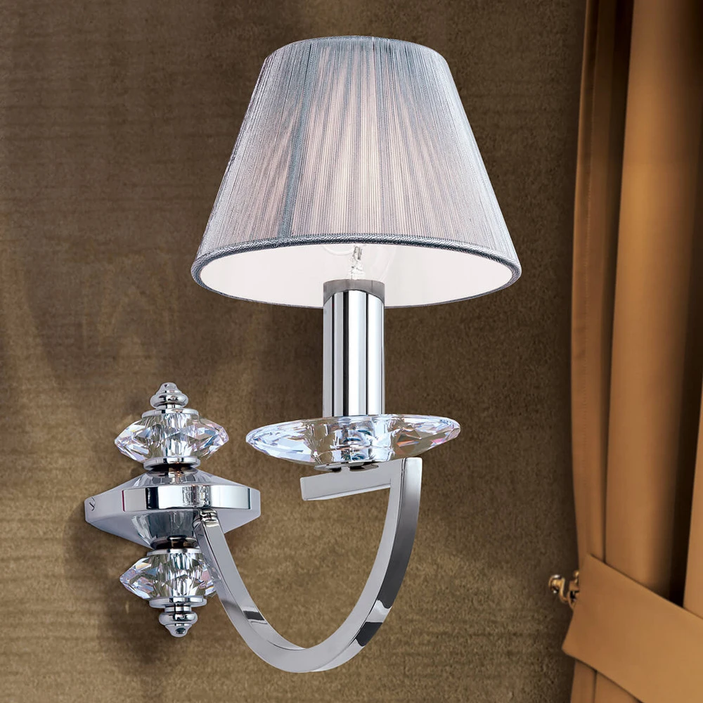 Applique murale Avala avec applications en cristal avec ampoule LED incluse