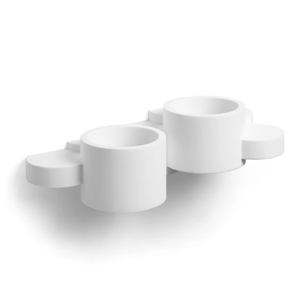 Applique murale Chio, 33,5 cm de ample, à 2 lampes, blanc, plâtre, GX53