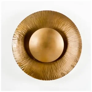 Applique murale contemporain métal doré Round