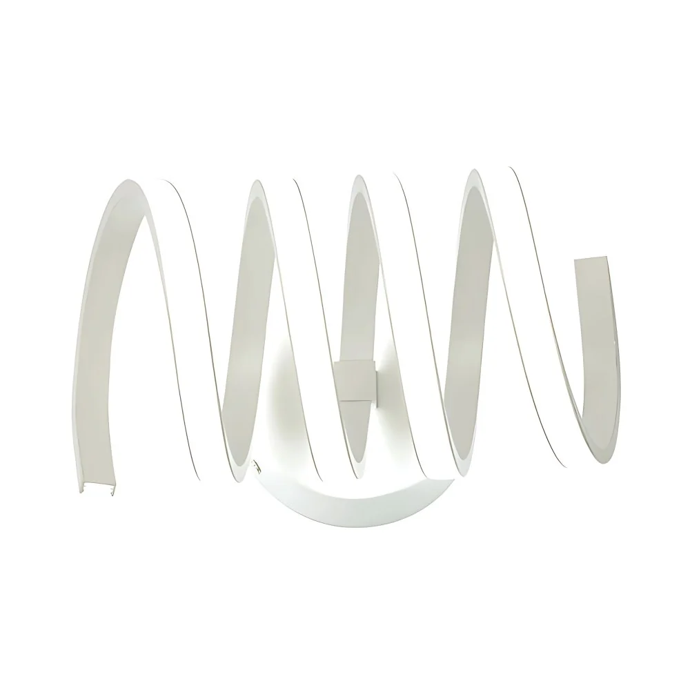 Applique murale LED en acrylique spirale 3/4/7, applique murale contemporain à lumière unique blanche en lumière chaude/bl...