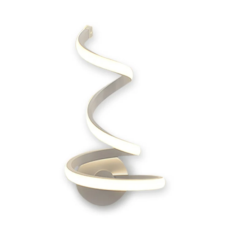 Applique murale LED en acrylique spirale 3/4/7, applique murale contemporain à lumière unique blanche en lumière chaude/bl...