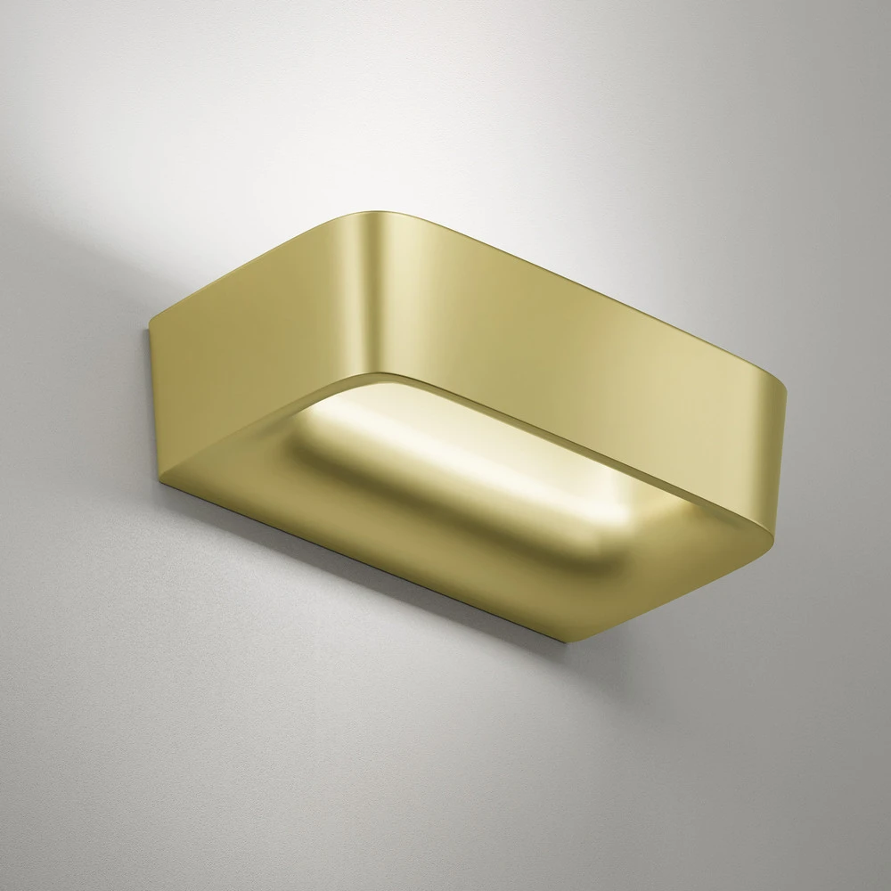 Applique murale LED Aki, or, aluminium, 23 cm, 3 000 K - Montage Facile