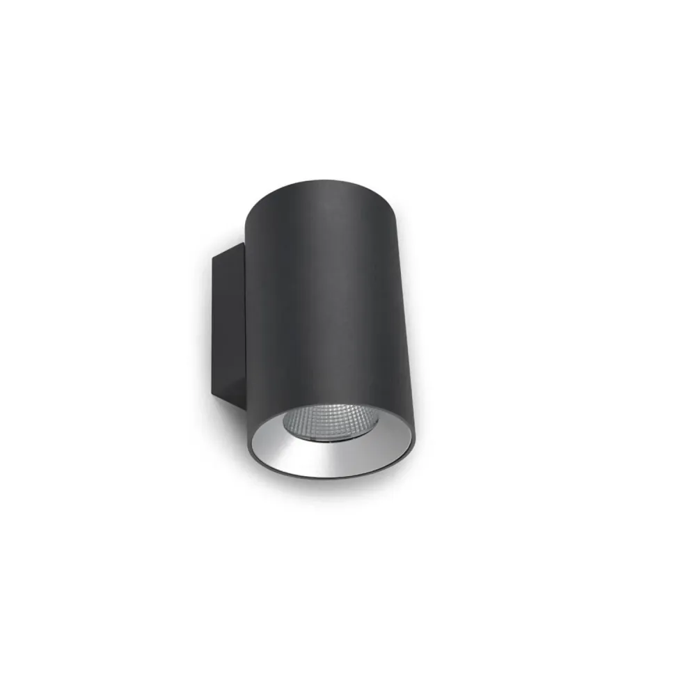 Applique murale LED Cosmos dupliqué face 21W en gris urbain.