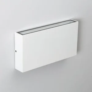 Applique Murale LED Extérieure Kaira 10W Éclairage Dupliqué Face Rectangulaire Blanche Blanc Neutre 4000K Style moderne