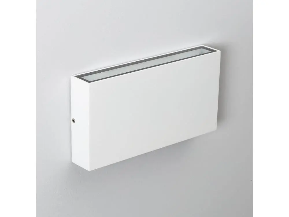 Applique Murale LED Extérieure Kaira 10W Éclairage Dupliqué Face Rectangulaire Blanche Blanc Neutre 4000K Style moderne