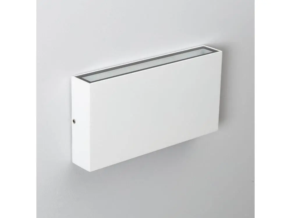 Applique Murale LED Extérieure Kaira 10W Éclairage Dupliqué Face Rectangulaire Blanche Blanc Neutre 4000K Style moderne