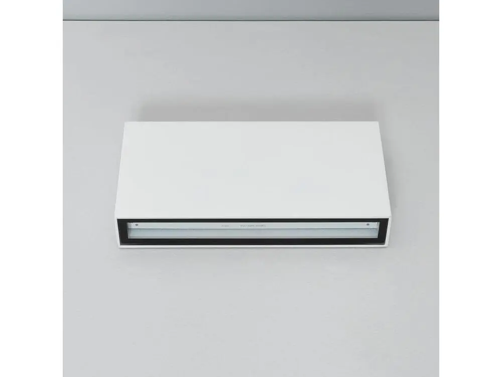Applique Murale LED Extérieure Kaira 10W Éclairage Dupliqué Face Rectangulaire Blanche Blanc Neutre 4000K Style moderne