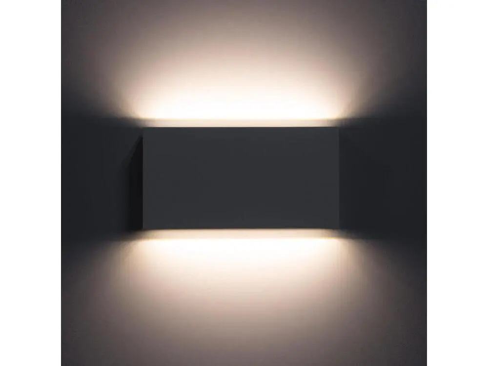 Applique Murale LED Extérieure Kaira 10W Éclairage Dupliqué Face Rectangulaire Blanche Blanc Neutre 4000K Style moderne