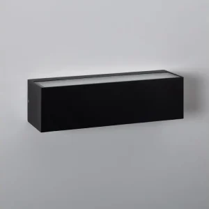 Applique Murale LED Extérieure Lena 10W Éclairage Double Face Rectangulaire Noire Blanc Brûlant 2700K