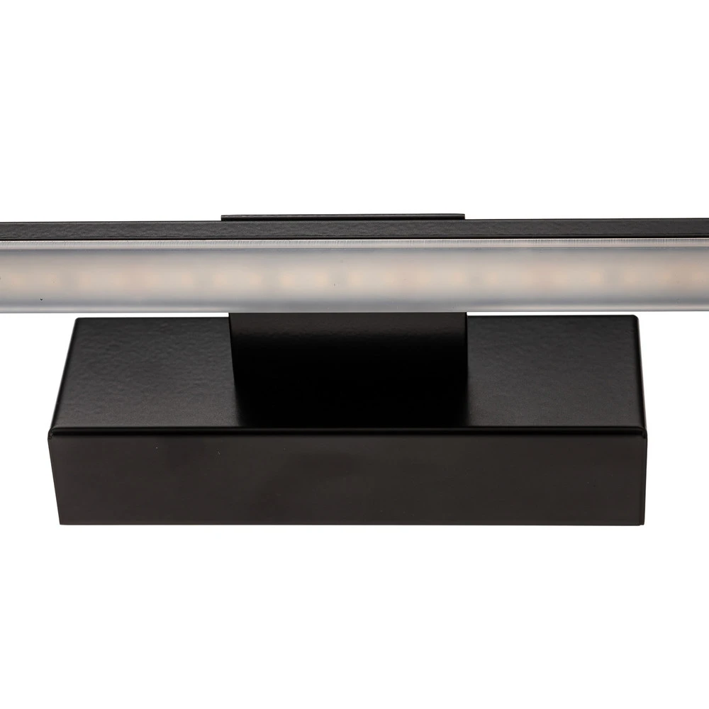 Applique murale LED Miroir 80 cm noir 3000K avec bras réglable