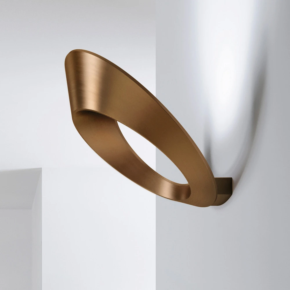 Applique murale LED Olo, couleur cuivre, métal, largeur 25,5 cm pour miroir de salle de bain