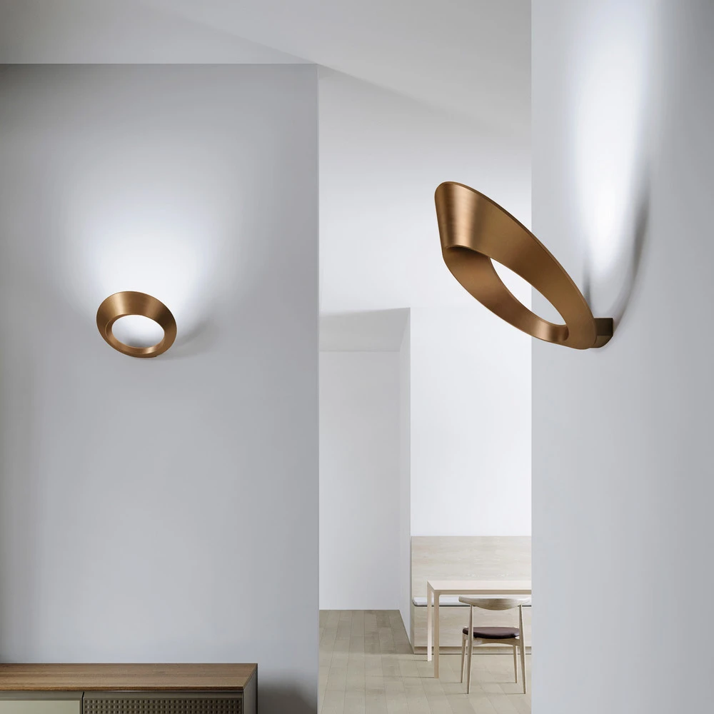 Applique murale LED Olo, couleur cuivre, métal, largeur 25,5 cm pour miroir de salle de bain
