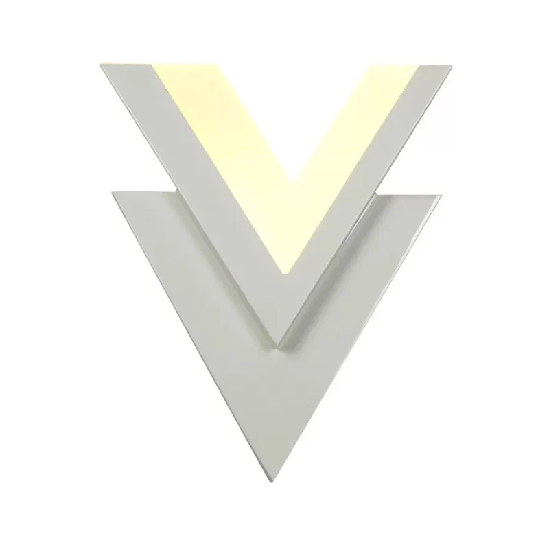 Applique murale monochrome en forme de V, applique murale LED actuel en acrylique pour salon