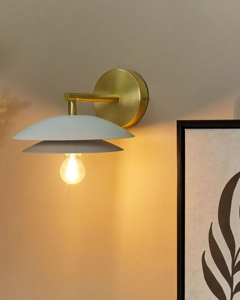 Applique murale en métal blanc LASOLO pour salle de bain IP44